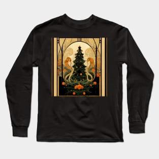 Festive Aesthetic - Art Nouveau Christmas Long Sleeve T-Shirt